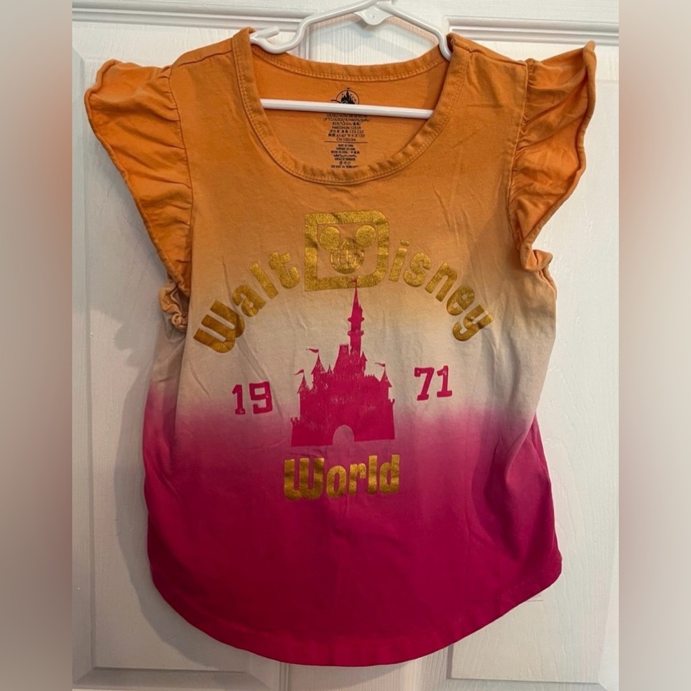 Disney Castle Girls Ombre Top, Size Medium